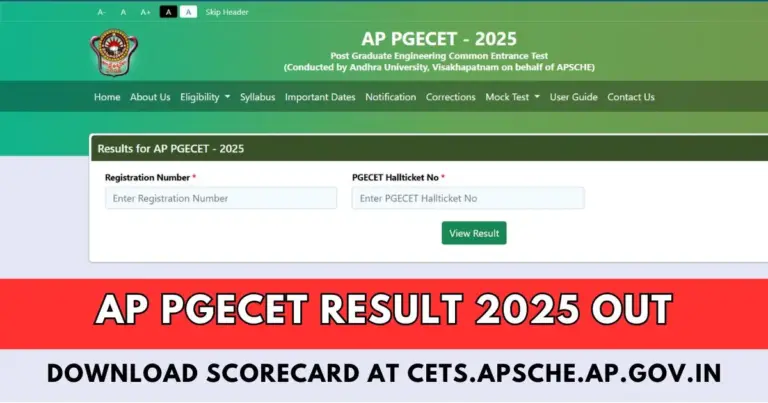 AP PGECET Result 2025 Out