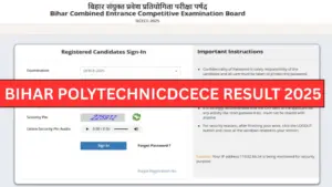 Bihar PolytechnicDCECE Result 2025