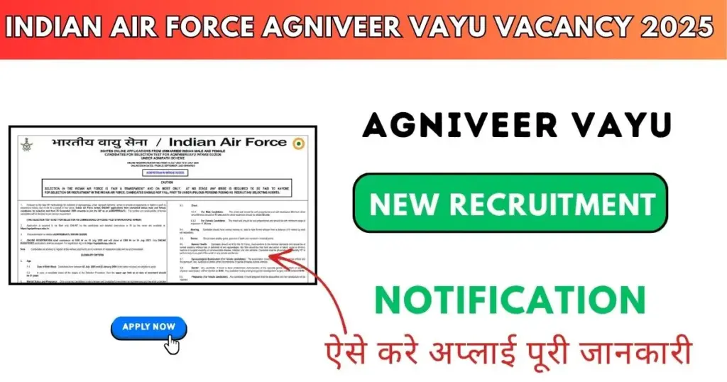 Indian Air Force Agniveer Vayu vacancy 2025