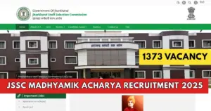 JSSC Madhyamik Acharya Recruitment 2025