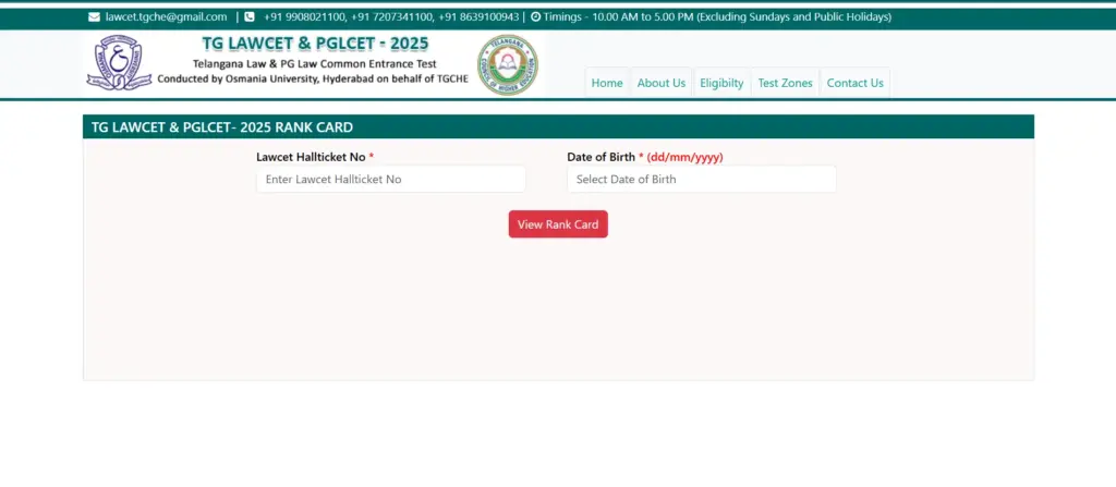 TS LAWCET, PGLCET Result 2025