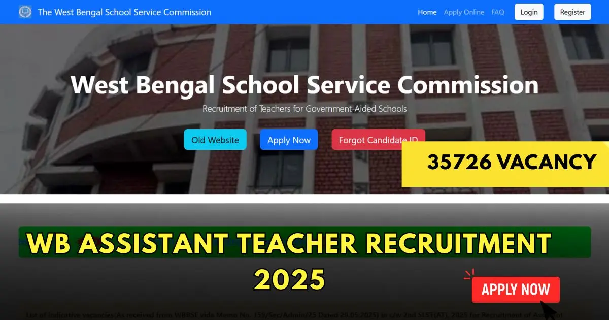 WB Assistant Teacher Recruitment 2025