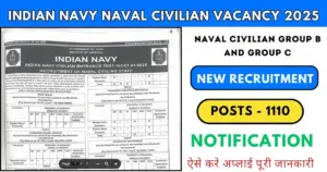 Indian Navy Naval Civilian vacancy 2025